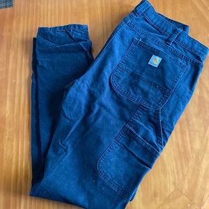 Black Carhartt slim fit work cargo pants for women